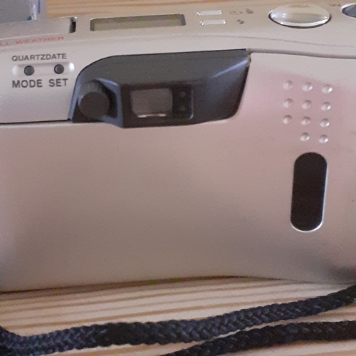 110A - Olympus MJU 140 Zoom Camera with instruction booklet in original box. Not tested but overall looks g... 