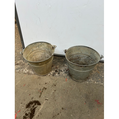 719 - Pair of Galvanised Metal Buckets