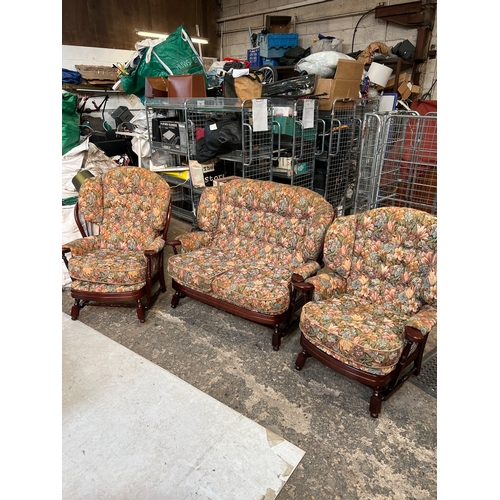 271 - Joynson Holland ercol style mid century two seater sofa & 2x armchairs in clean condition - also has... 