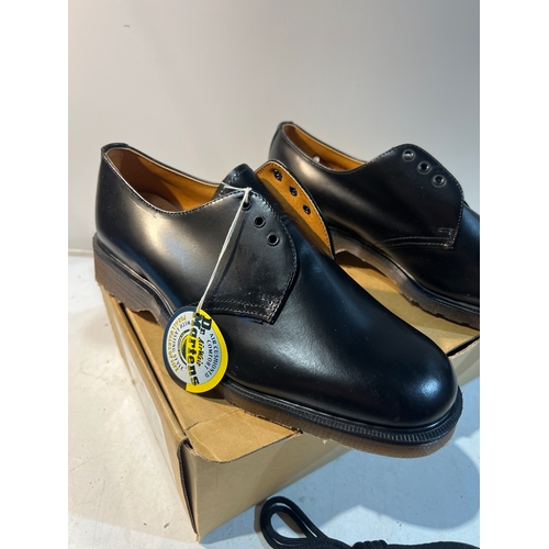 261 - A pair of brand new Dr Martens AirWair black shoes - size 7 - originally for London Underground (tag... 