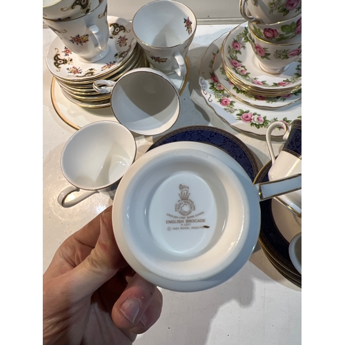 264 - Part tea services inc Royal Doulton English Brocade and Colclough