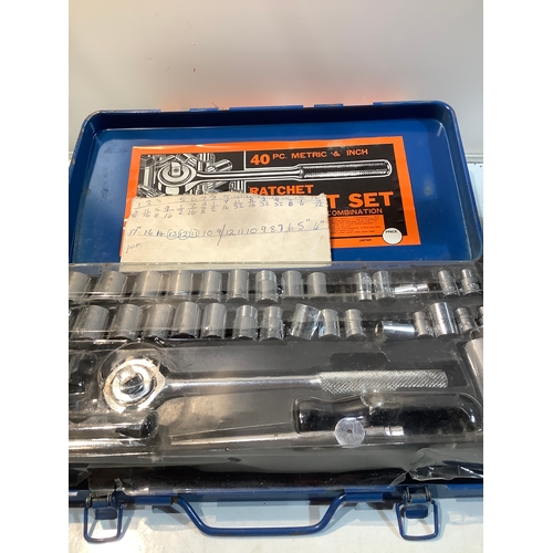 289 - Two socket sets one is ratchet - looks in good condition