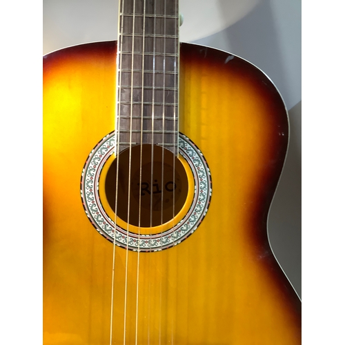 204 - Rio Sunburst guitar with case