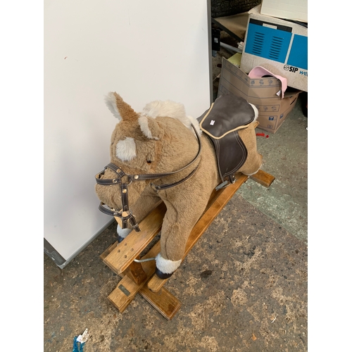 421 - Rocking Horse with leather saddle by Mamas & Papas