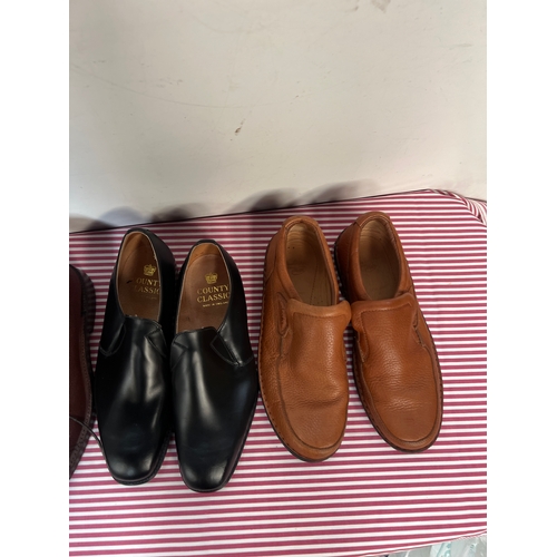 91 - 3 pairs of men’s leather shoes - size 11 - county classic and Tecnic