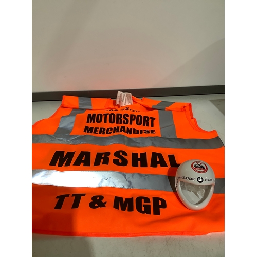 325 - Isle of Man TT Marshalls Bid/Jacket 2012 50 year’s Anniversary + 50 year ceramic Helmet