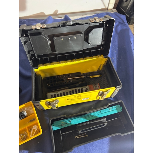 117 - 2x small tool boxes with contents of hand tools