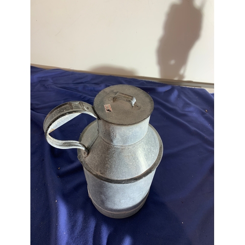 40 - Aluminium milk churn with handle - good condition - approx 40cm tall