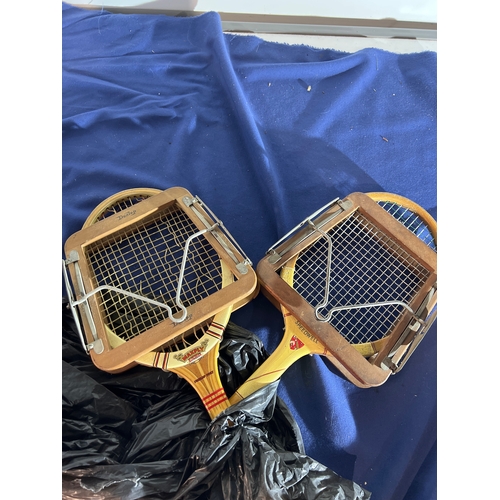 146 - Vintage Dunlop and Speedwell tennis rackets