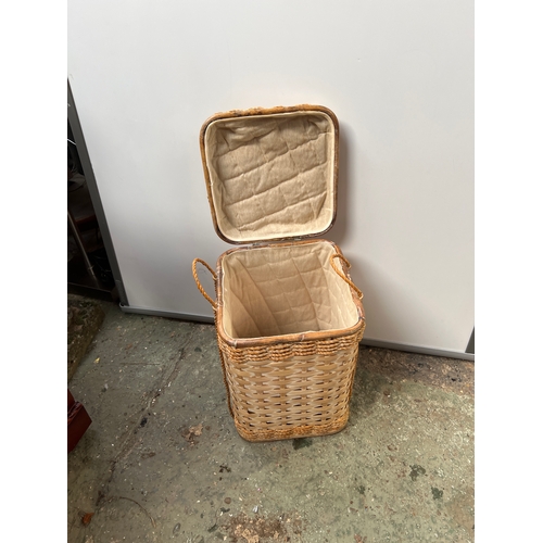 405 - Wicker laundry basket in clean condition