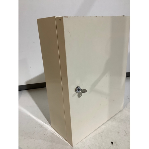 379 - Lockable cream cabinet with key