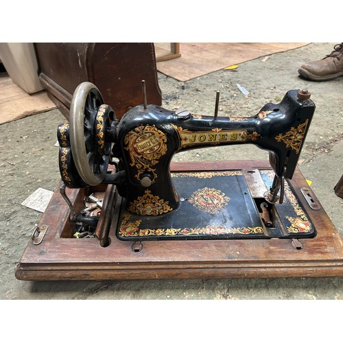 437 - Two Singer and a Jones Sewing Machines