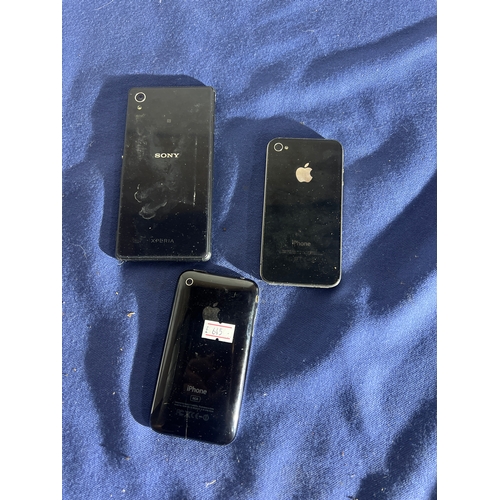 161 - 3x mobile phones inc Samsung and apple - untested