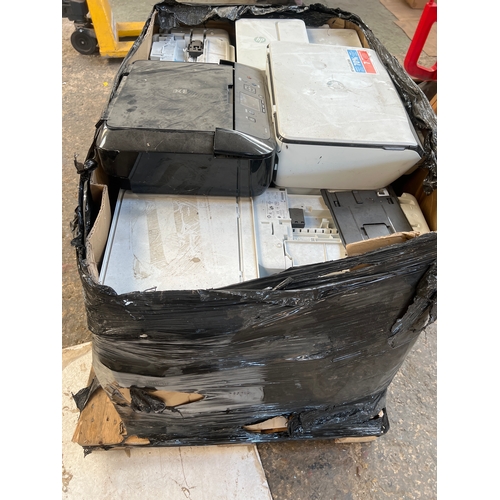 537 - A whole pallet of various printers - sold as found - untested