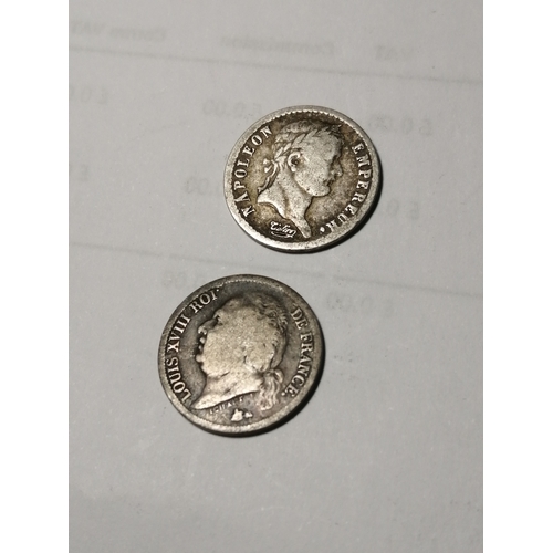 20A - COINS : FRANCE 1812 and 1823 silver 50 cents