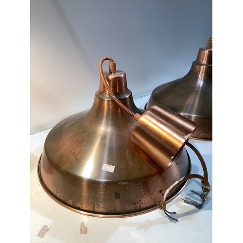 1 - Pair of matching copper looking ceiling lights