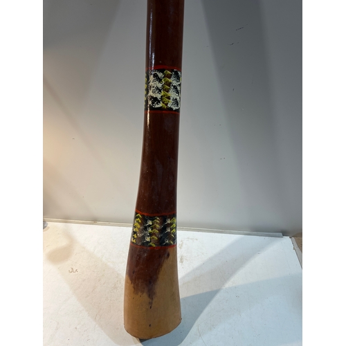 123 - African style curved wood didgeridoo