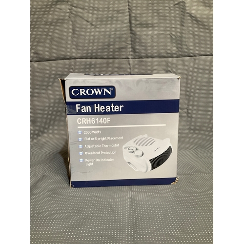 477 - Crown fan heater CRH6140F 2000 watts