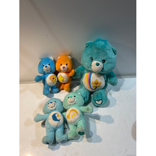 156 - 3x vintage CareBear plush toys