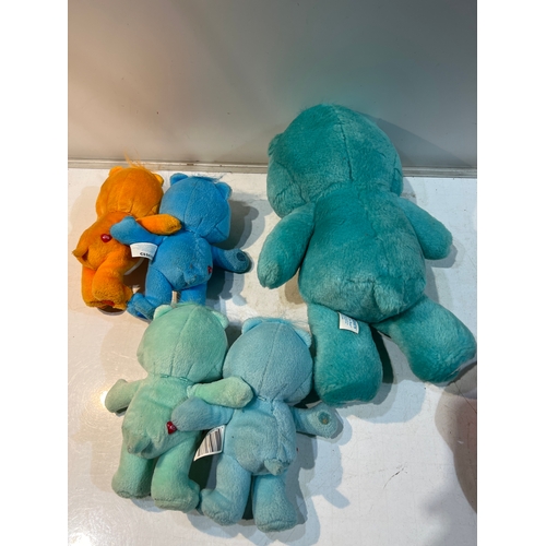 156 - 3x vintage CareBear plush toys