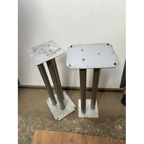 964 - Pair of Metal Speaker Stands