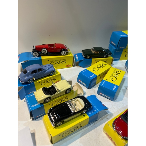 475 - Collection of boxed Corgi a century of cars  diecast vehicles