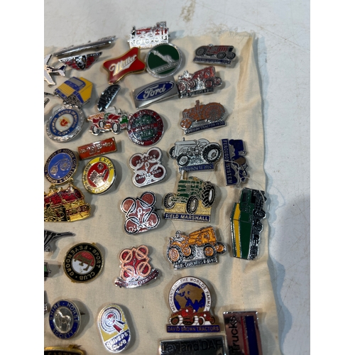 210 - Pin badge collection inc locomotives, British rail, NYMR Drewry, east Lincolnshire railway, Leyland ... 