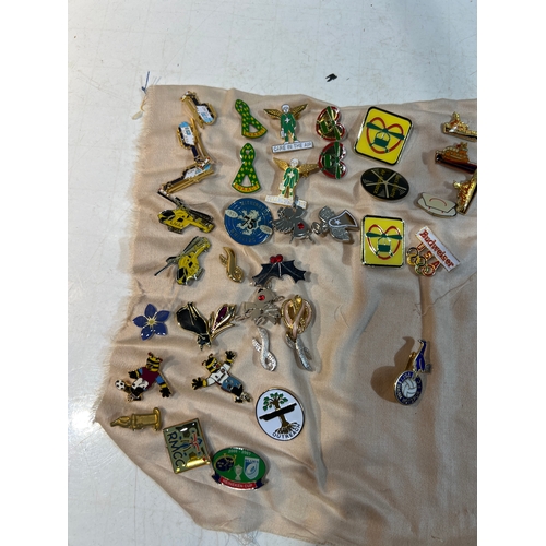 245 - Pin badge collection inc Tottenham hotpsur, Budweiser USA, lifeboat and more