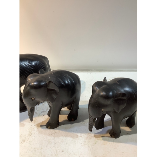 308 - Set of three vintage elephants