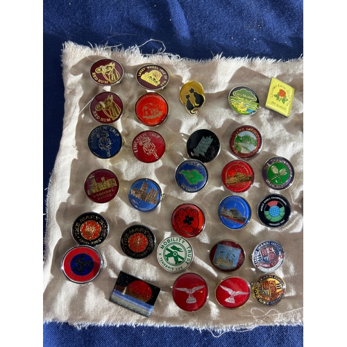 293 - Large collection of pin  badges inc Lincoln amp, the Mary rose, Wimbledon and more