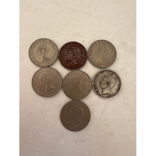 455 - COINS: 7x half crowns - 1950, 51, 51, 60, 62, 63 & 67