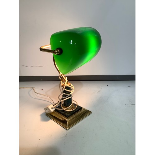 68 - Adjustable bankers desk lamp with marble style base