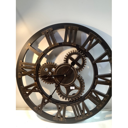 178 - Clockwork looking wall clock 20.5 inch diameter