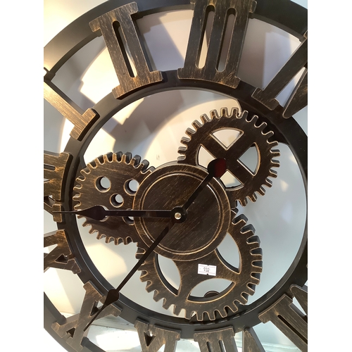 178 - Clockwork looking wall clock 20.5 inch diameter