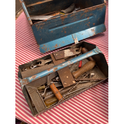62 - 2x metal tool boxes with contents of mainly spanner’s inc brands Bedford, superslim, Britool and mor... 