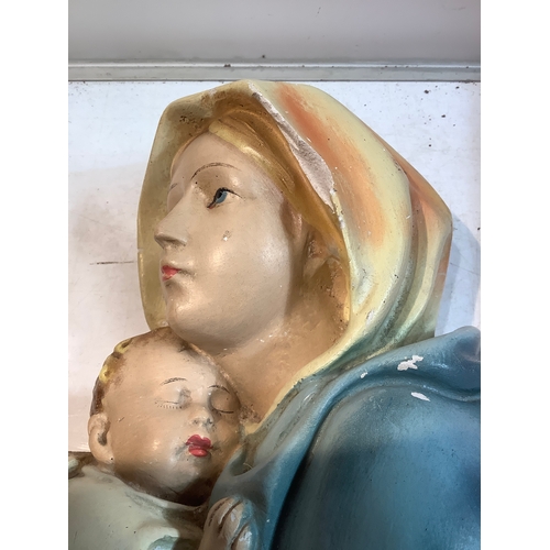 191 - Wall ceramic Mary & child