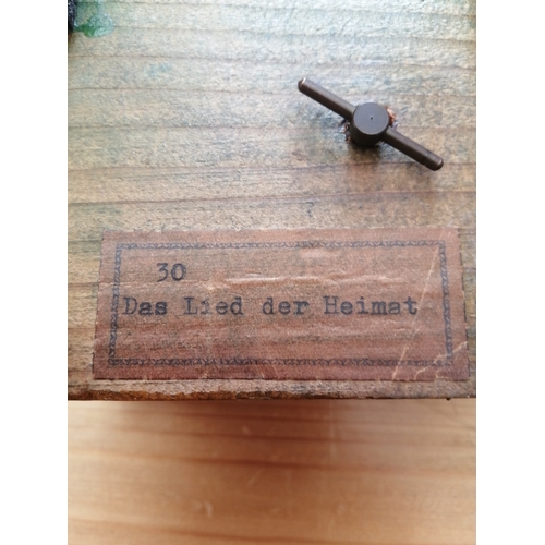 52A - 2 x small musical Swiss cottage wooden boxes 12cm x 8cm