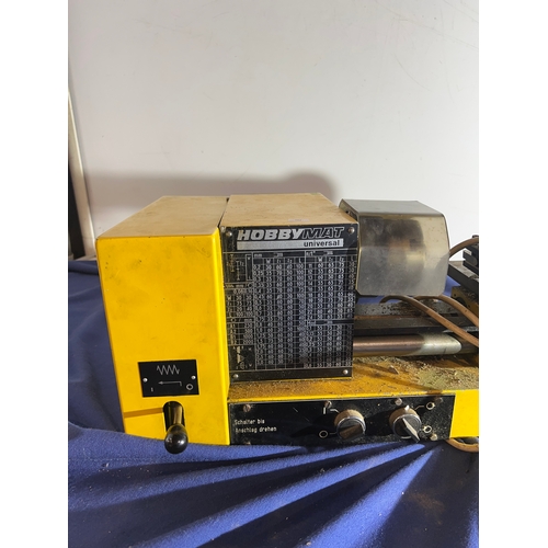 75 - HobbyMat MD65 lathe with a huge assortment of accessories inc drill bits, tap & die attachments, gea... 