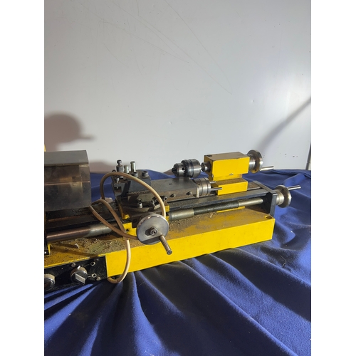 75 - HobbyMat MD65 lathe with a huge assortment of accessories inc drill bits, tap & die attachments, gea... 