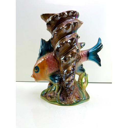 78 - Italian ceramic fish vase - 30cm tall