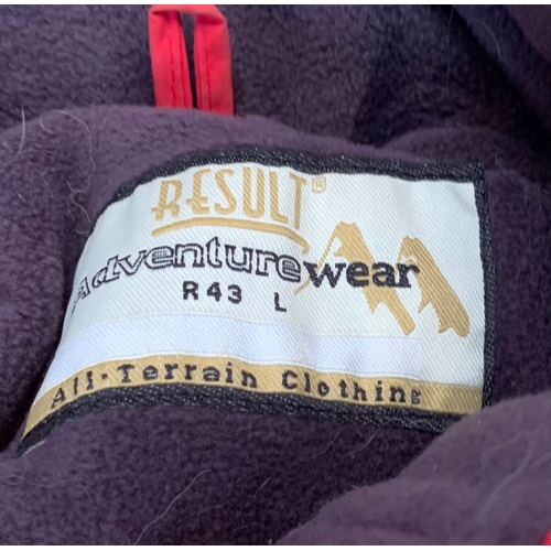 108 - Pair of Adventurewear Red Jackets in Size L, and Fruit of the Loom fleeces in size XL and XXL
