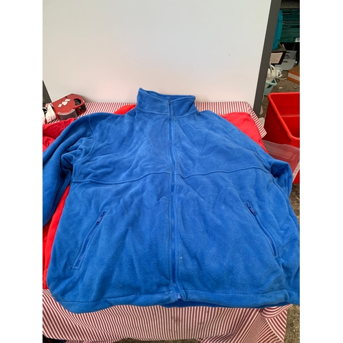 108 - Pair of Adventurewear Red Jackets in Size L, and Fruit of the Loom fleeces in size XL and XXL