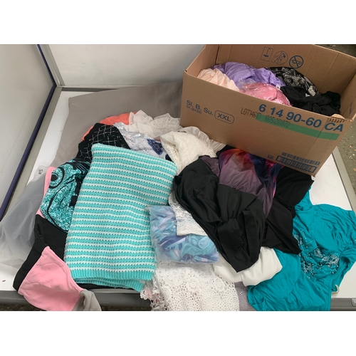 145 - Mixed lot of women’s clothing inc jumpers, tops, swimwear etc
