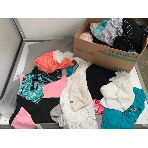 145 - Mixed lot of women’s clothing inc jumpers, tops, swimwear etc