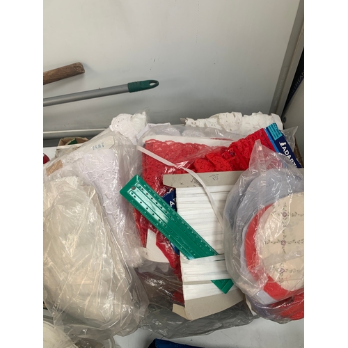175 - Large quantity of sewing materials and stitching magazines