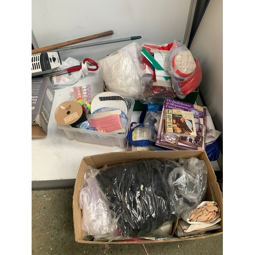 175 - Large quantity of sewing materials and stitching magazines