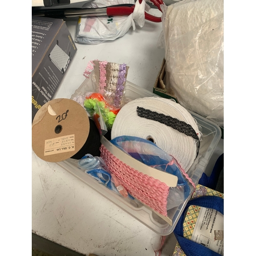 175 - Large quantity of sewing materials and stitching magazines