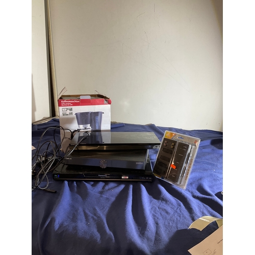 98 - Mixed electrical lot including coffee machine, scart switch box, Samsung blu-ray player, etc