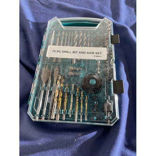 111 - Set of Makita 75 piece drill bit and saw set in case