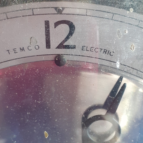 59A - Vintage Temco Electric clock. Heavy iron casing. Sold as spares.